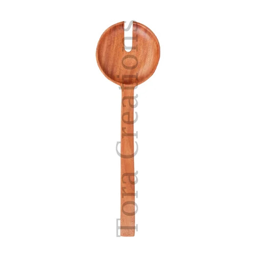 Neem Wood Slotted Ladle - Color: Brown