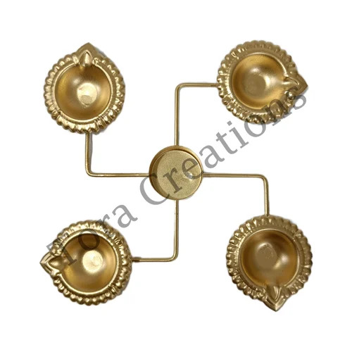 Tora Decorative Swastik T Light Holder (TCLH6534)
