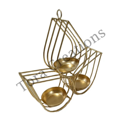 Tora Iron Hanging Tealight Candle Holder (TCLH6533)