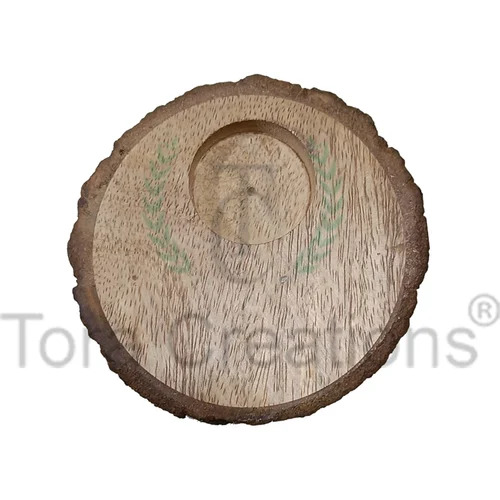 Tora Wooden Bark Tealight Candle Holder for Diali Home Decor
