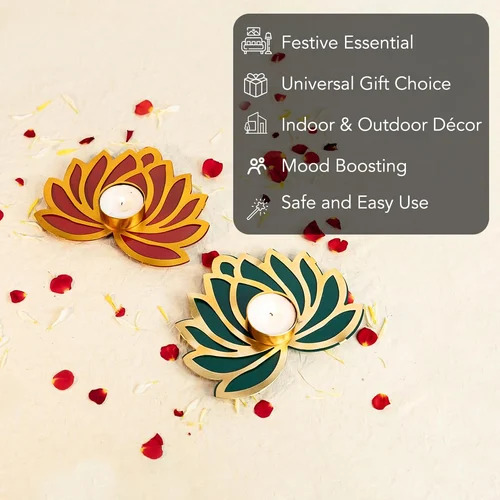 Diwali Metal Tea Light Candle Holder