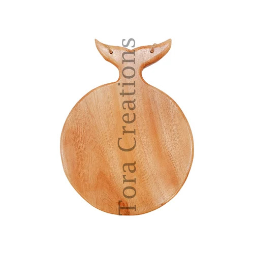 गोल नीम लकड़ी की चॉपिंग बोर्ड