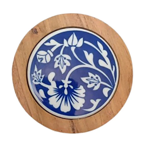 Wooden Ceramic Coasters 4 Inch