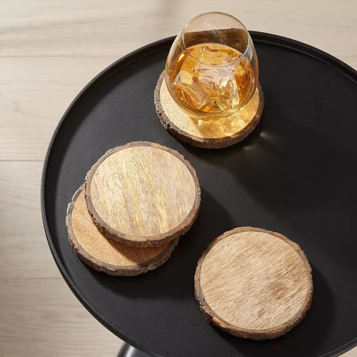 Round Wooden Coasters 8 Inch