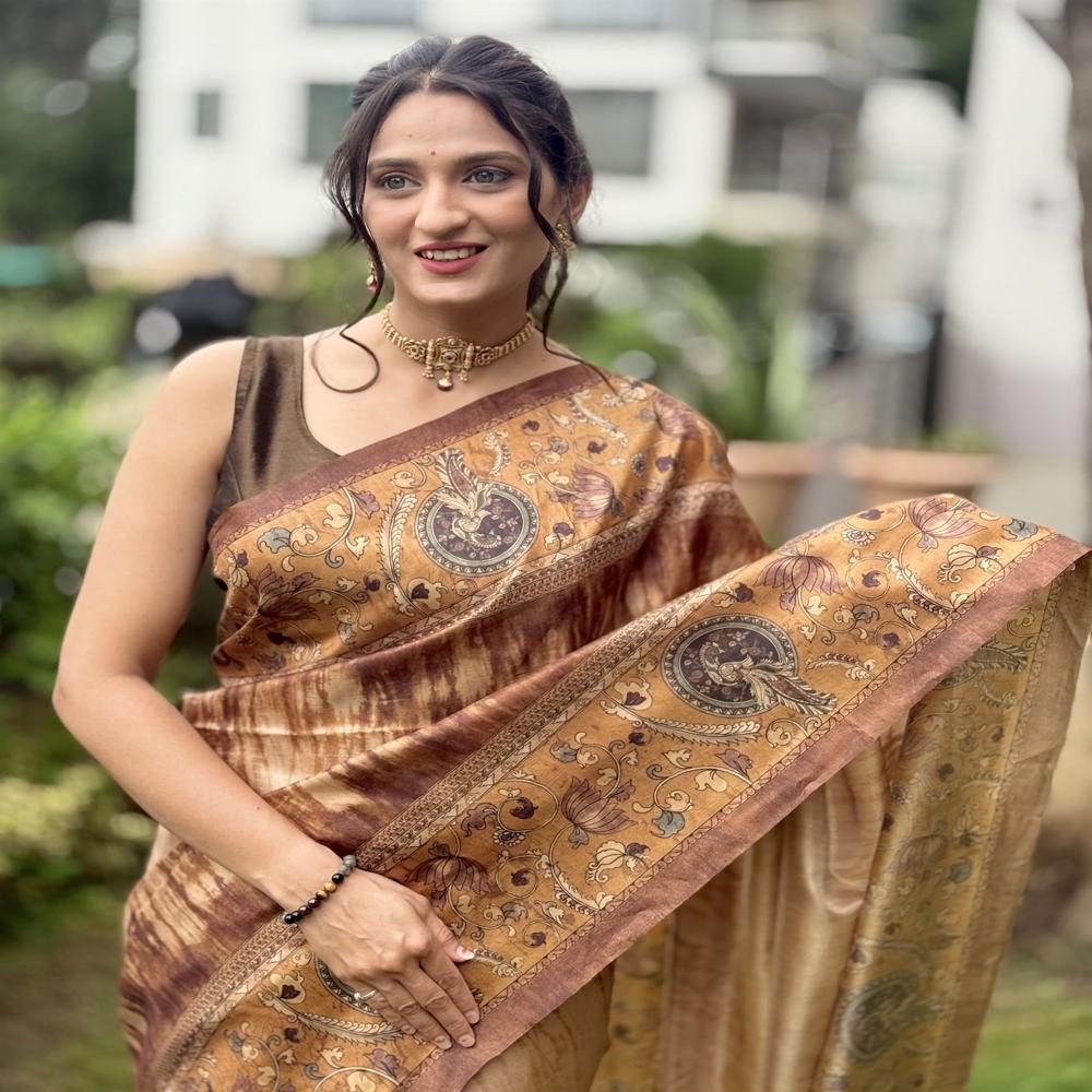 CHOCOLATE SAREE FOE WOMEN