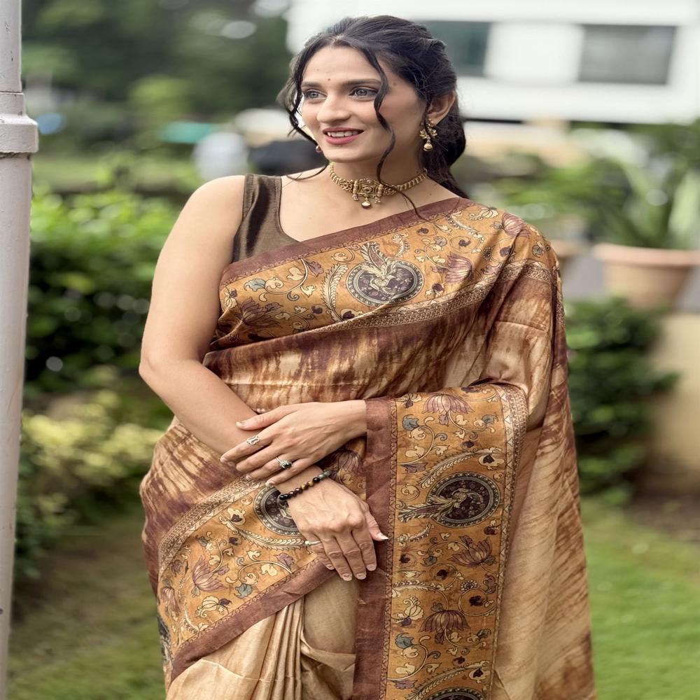 CHOCOLATE SAREE FOE WOMEN