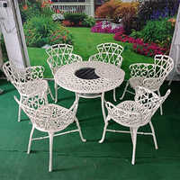 Barbeque Table Set - Color: White