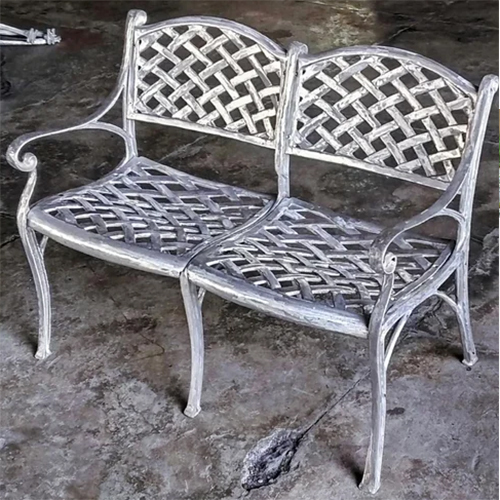 Cross Design Two Seater Garden Bench