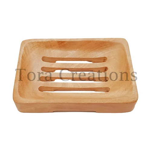 Neem Wood Soap Dish - Color: Brown