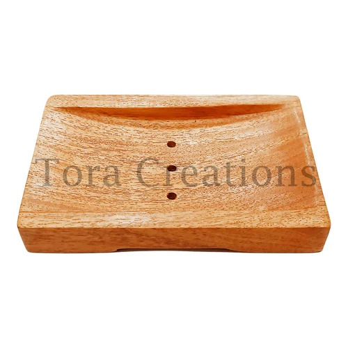 Neem Wood Soap Dish - Color: Brown