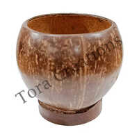 Tora Coconut Shell Bowl Export Quality Handmade (tcnb10013) - Color: Brown