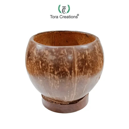 Tora Coconut Shell Bowl Export Quality Handmade (Tcnb10013) - Color: Brown