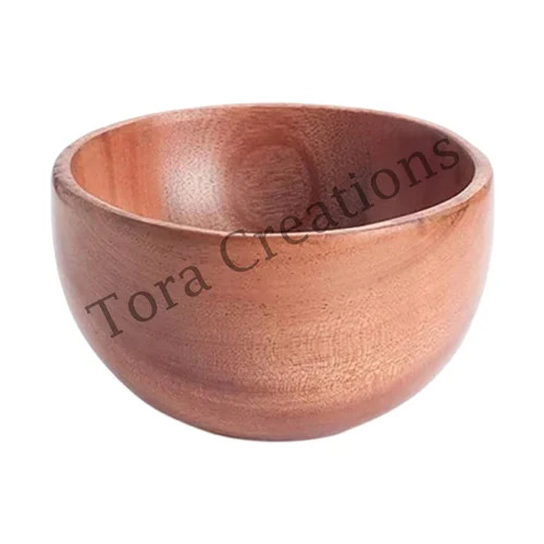 Tora Handmade Neem Wooden Small Bowls 2 Inch Dia Export Quality Handmade (TCNB10005)