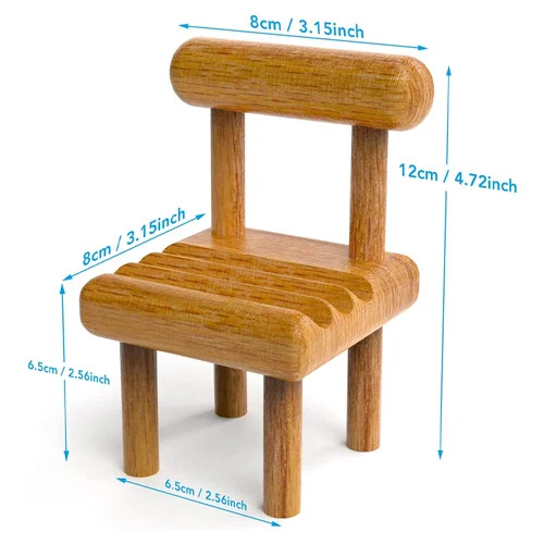 Wooden Mobile Stand - Color: Brown