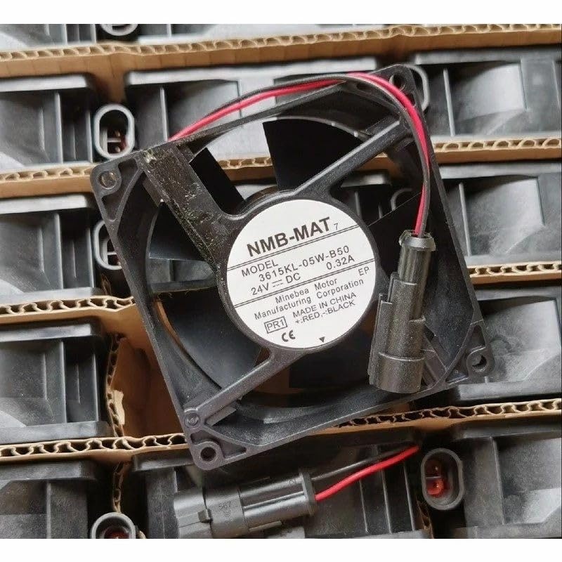 NMB-MAT 3616KL-05W-B50 Axial Fan 24V-0.32A DC Brushless Air Cooling Fan 4000 RPM 92 * 92 * 38mm 2Wire