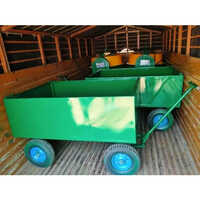 Heavy Duty Textile Trolley - Mild Steel, 5x3 Feet , Green Color-coated Surface, 500 Kg Load Capacity, Durable For Demanding Environments