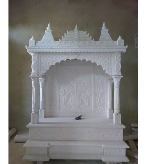 White Makrana marble mandir
