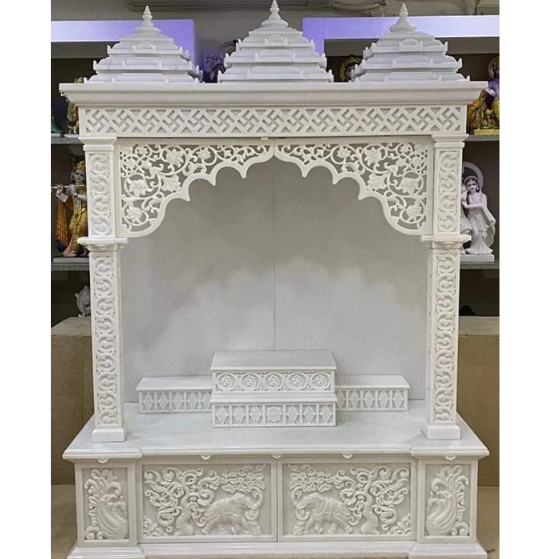 White Makrana marble mandir