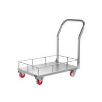 Ms Platform Trolley - Mild Steel, Standard Size, Silver Color | 250 Kg Load Capacity, Polished Surface For Enhanced Durability