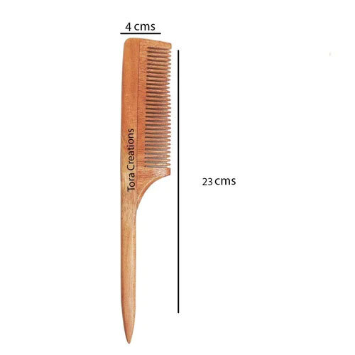 WOODEN WIDE NEEM COMB (TCNC7004)