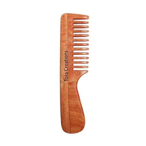 Rose And Neem Wood Long Hair Comb For Professional