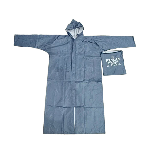 White Coated Polo Raincoat - Age Group: Adult