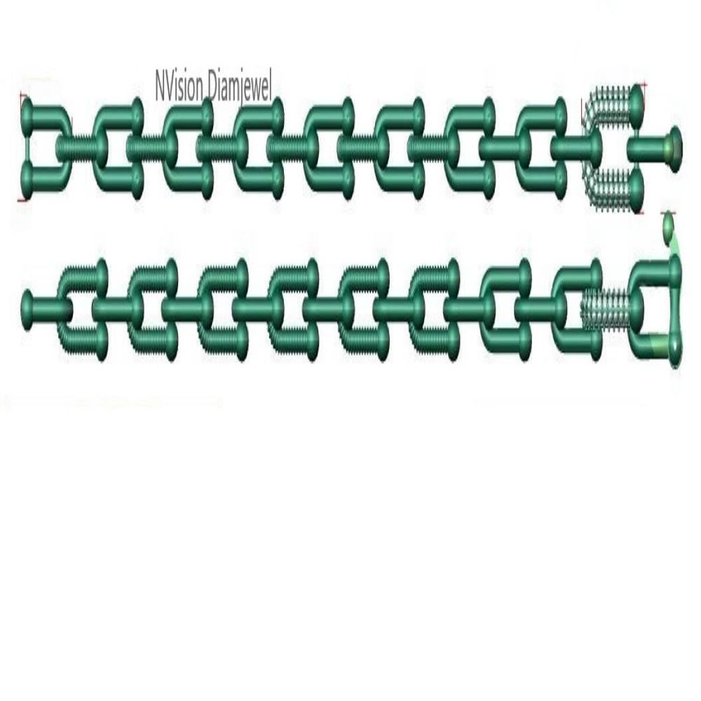 Bold Luxe Coil Link Gold & Natural Diamond Accent Bracelet