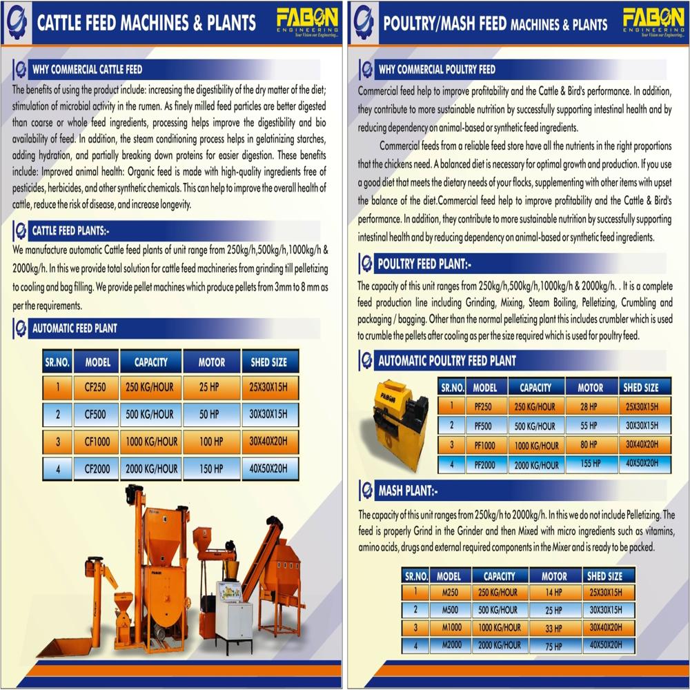 AUTOMATIC CATTLE FEED PELLET PLANT 1000 KG HOUR