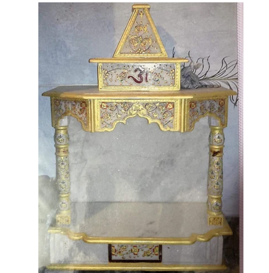 Polished marble home mandir