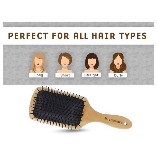 Wooden Paddle Hair Brush By Tora Creations
