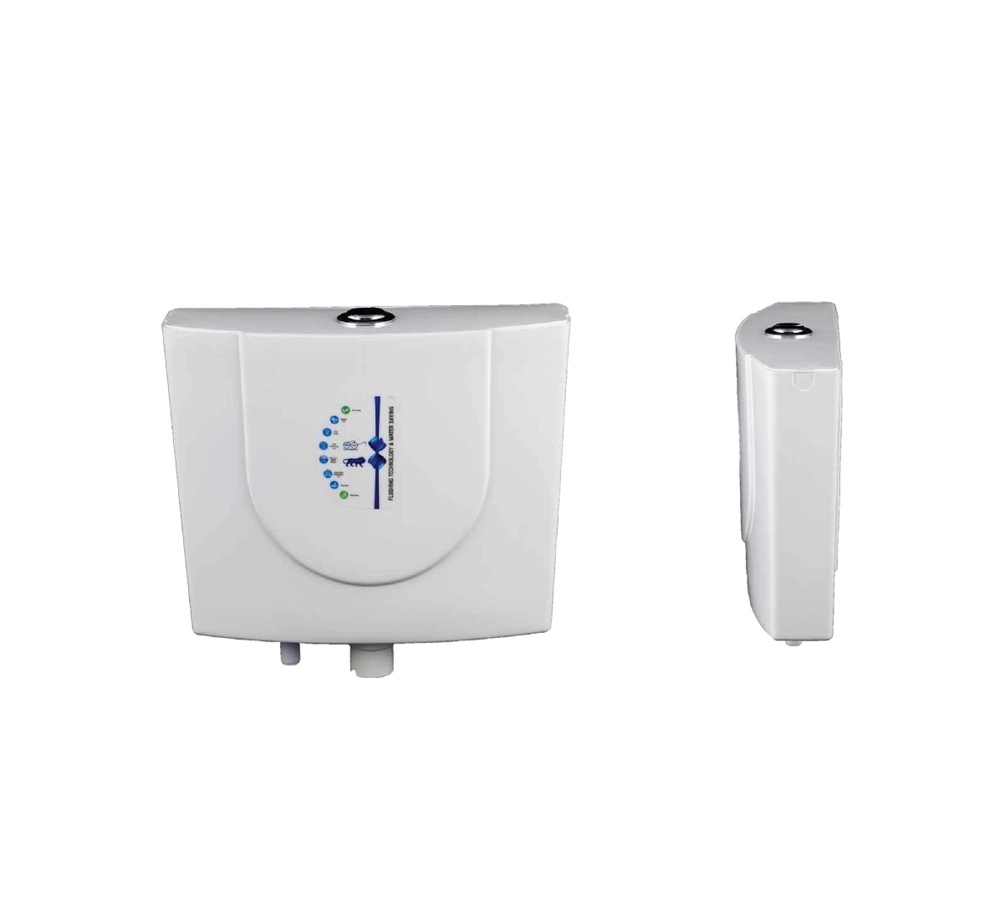 PVC cistern with flush mechanism