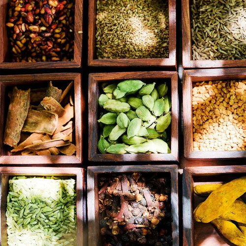 9 Compartment Wooden Spice Box