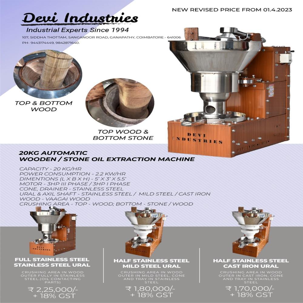 Oil Extraction Machine - Stainless Steel, Silver | Semi-automatic, 3 Hp Power, 15-18 Kg/hr Capacity, Cold & Hot Pressing, Human Machine Interface