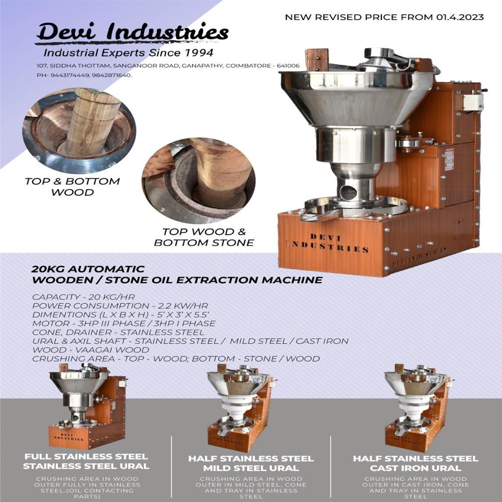 Oil Extraction Machine - Stainless Steel, Silver | Semi-automatic, 3 Hp Power, 15-18 Kg/hr Capacity, Cold & Hot Pressing, Human Machine Interface
