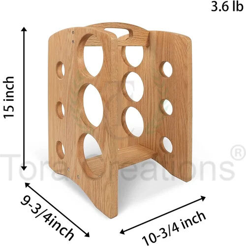 Wooden Bottle Rack - Artwork: Handmade