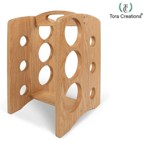 Wooden Bottle Rack - Artwork: Handmade