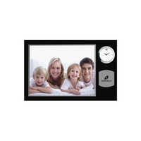 Pc Photo Frame With Clock - Color: Black