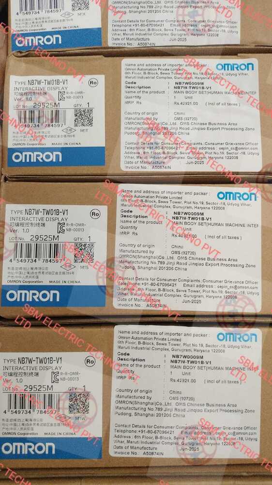 OMRON INTERACTIVE DISPLAY, NB7W-TW01B-V1