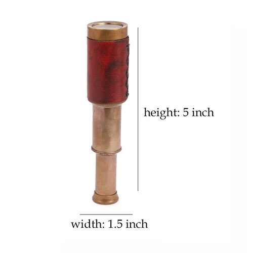 Brass Telescope With Leather Cover