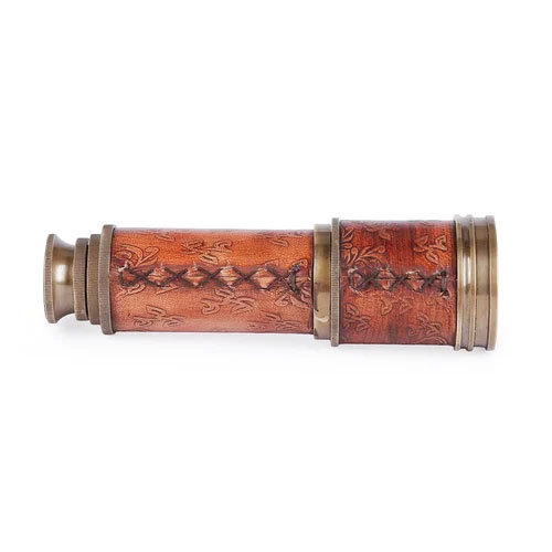 Brass Telescope With Leather Cover By Tora Creations