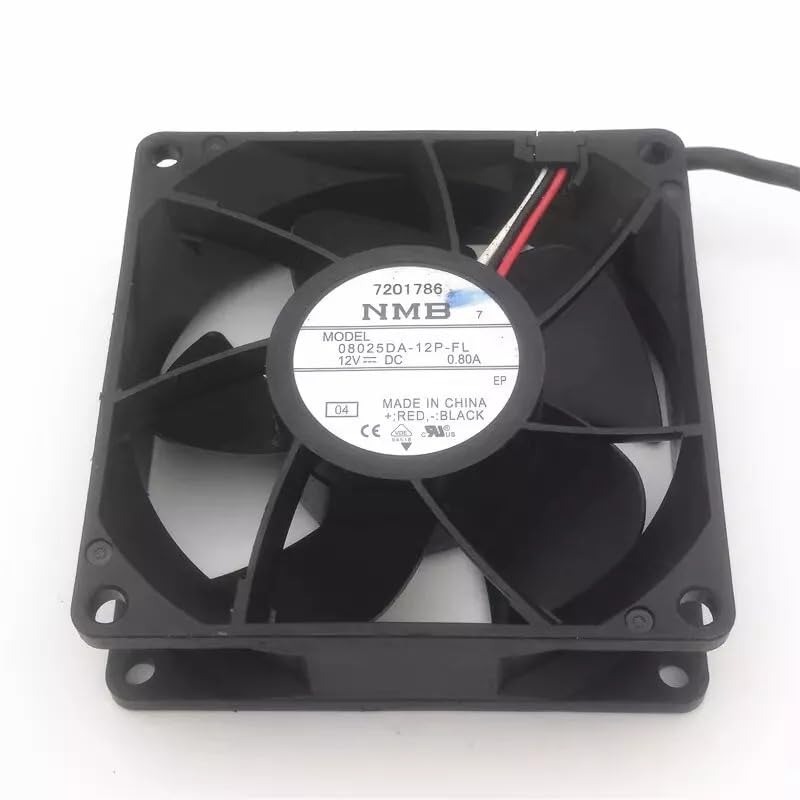 NMB 08025DA-12P-FL Axial 12V-0.80A DC Brushless Air Cooling Fan 7000 RPM 80 * 80 * 25mm 3Wire
