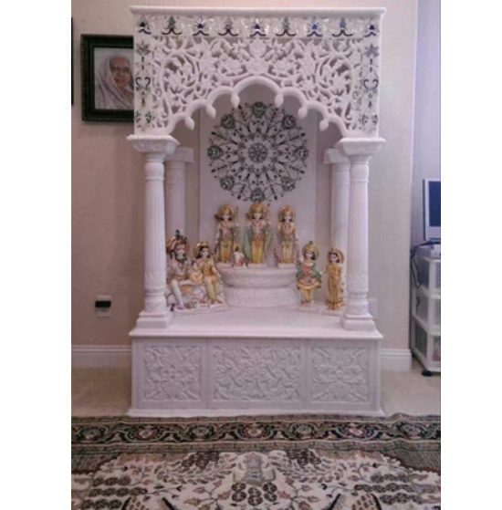 Carved Jali Makrana marble Temple