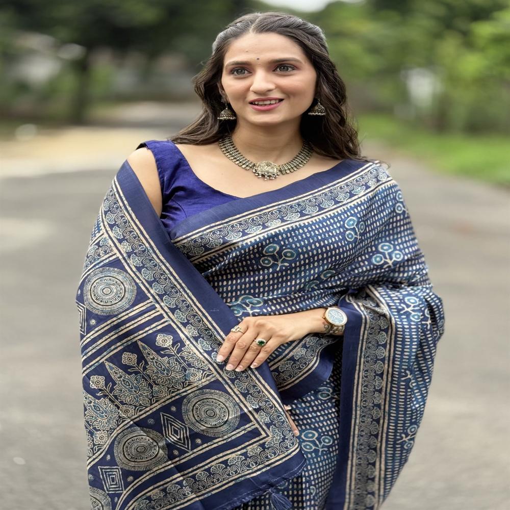 BLUE SAREE FOR WOMEN