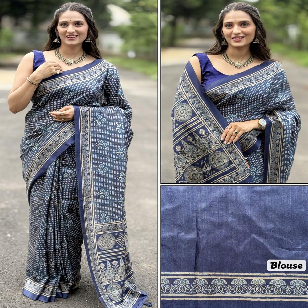 BLUE SAREE FOR WOMEN