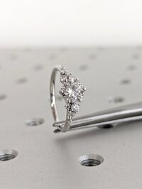 vintage diamond engagement ring white gold