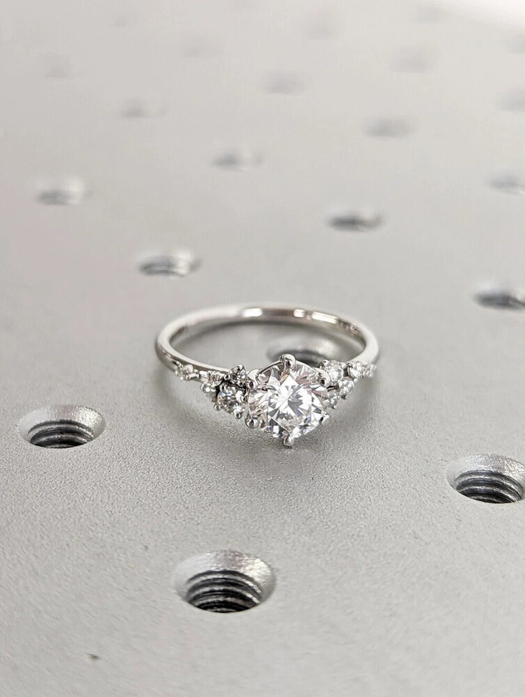 vintage diamond engagement ring white gold