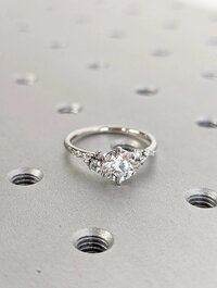 vintage diamond engagement ring white gold
