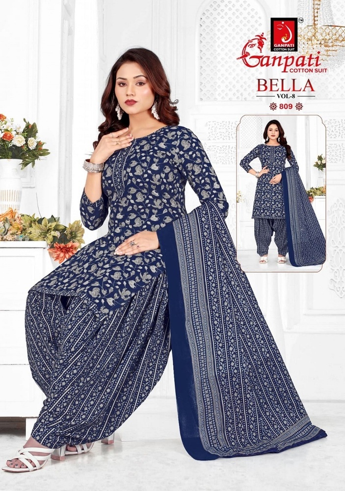 Ganpati Bella Patiyala vol-8  Dress Material