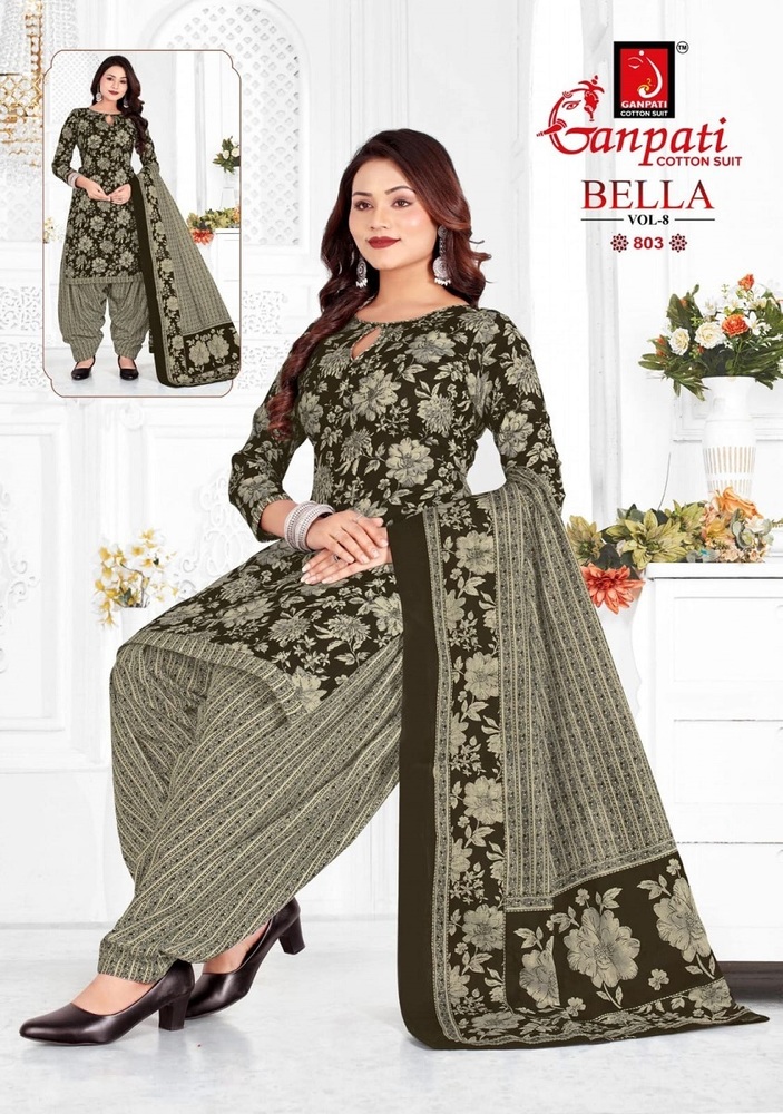 Ganpati Bella Patiyala vol-8  Dress Material