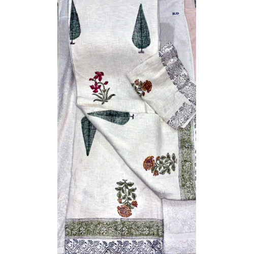 Cotton Handloom Bed Cover - Color: White